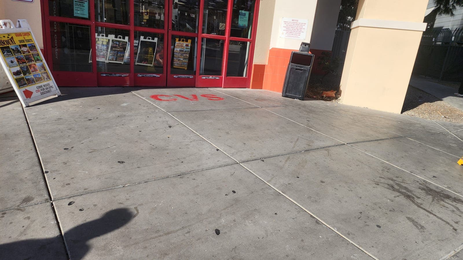 Entry walkway — pressure washed before repaint — Las Vegas, NV 89109