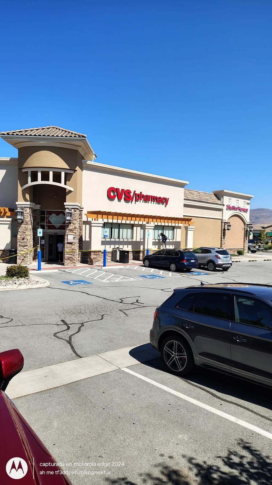 Repainted CVS Pharmacy storefront in Reno