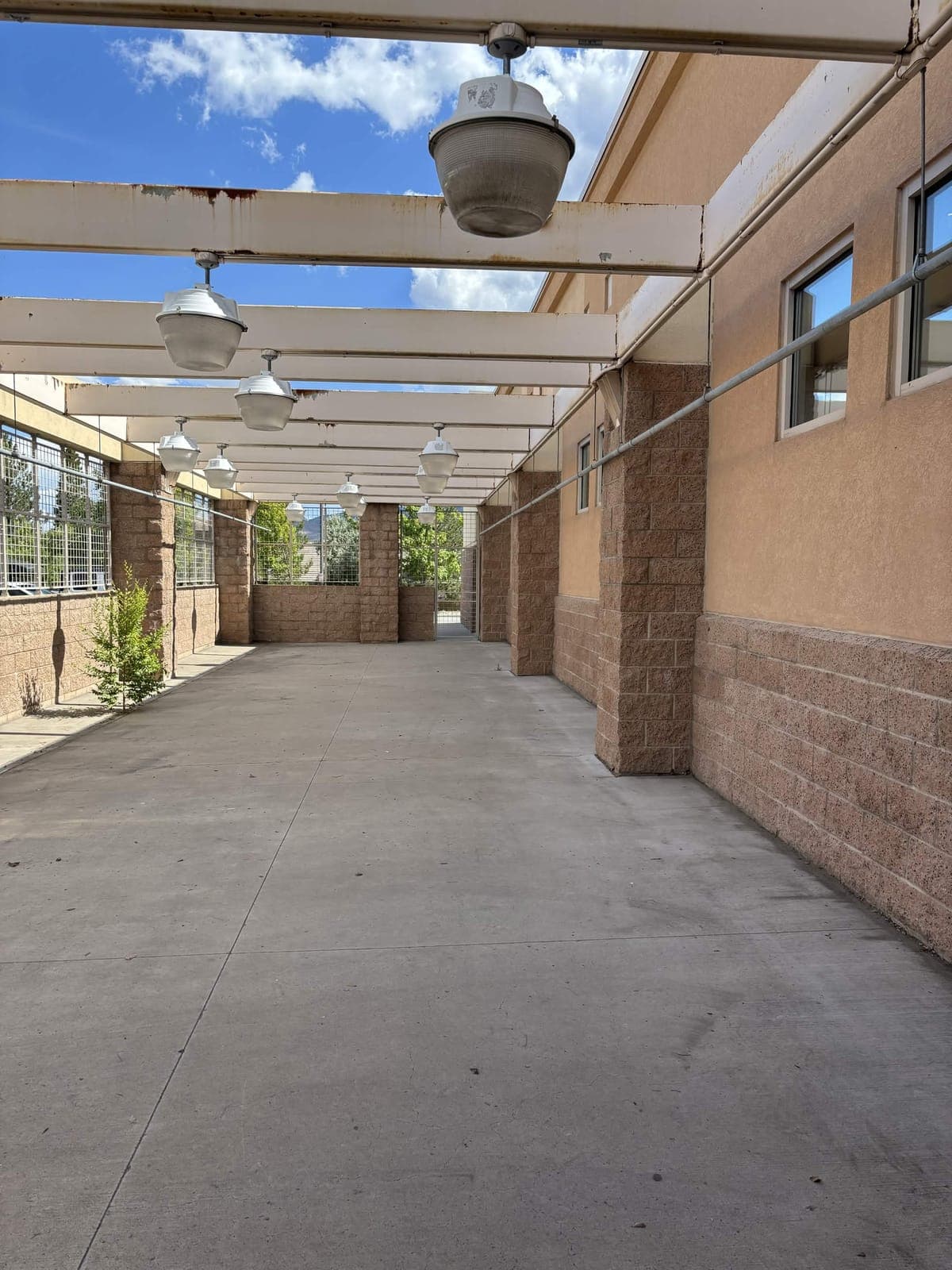 Covered walkway — pressure washed before repaint — Reno, NV 89523